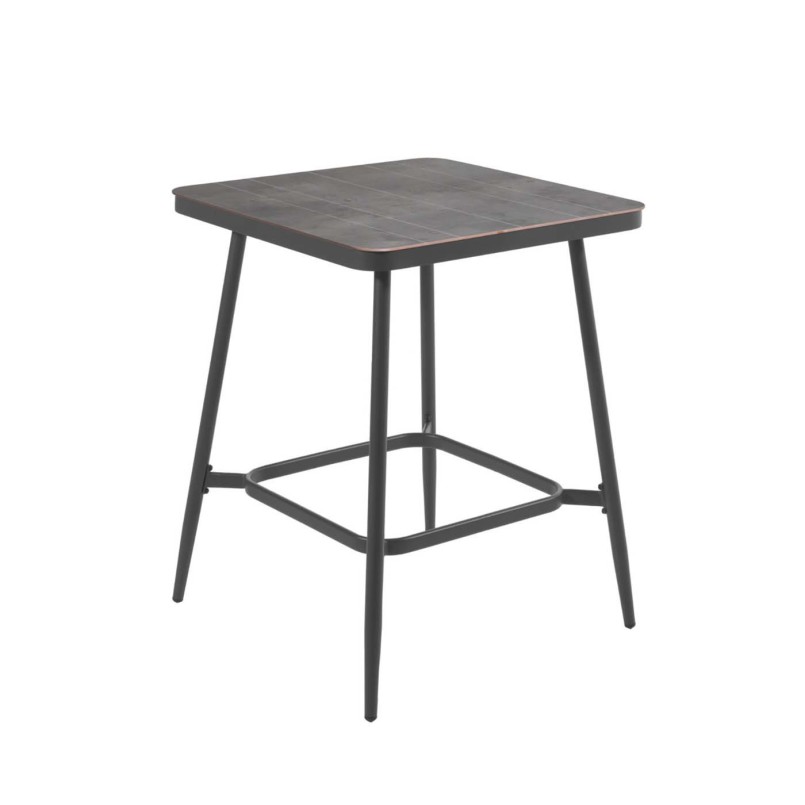 Table de jardin carrée gris anthracite - Basel - Gescova