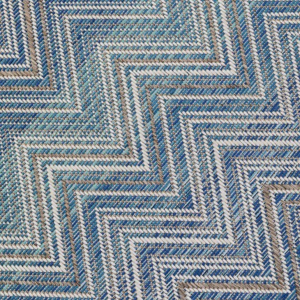 Vloerkleed Zigzag blauw 330x230cm Kare Design