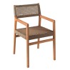 Chaise de jardin en teck et corde brune - Luna - Gescova