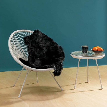 Lambskin Heidi 85x60cm black Kare Design