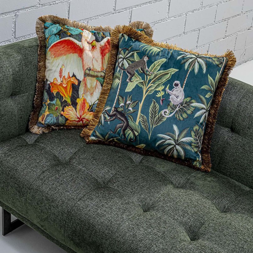 Coussin à franges tropical - Jungle Fever - Kare Design