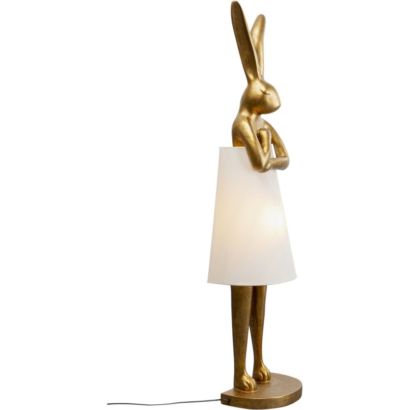 Lampadaire Animal Rabbit or/blanc 150cm