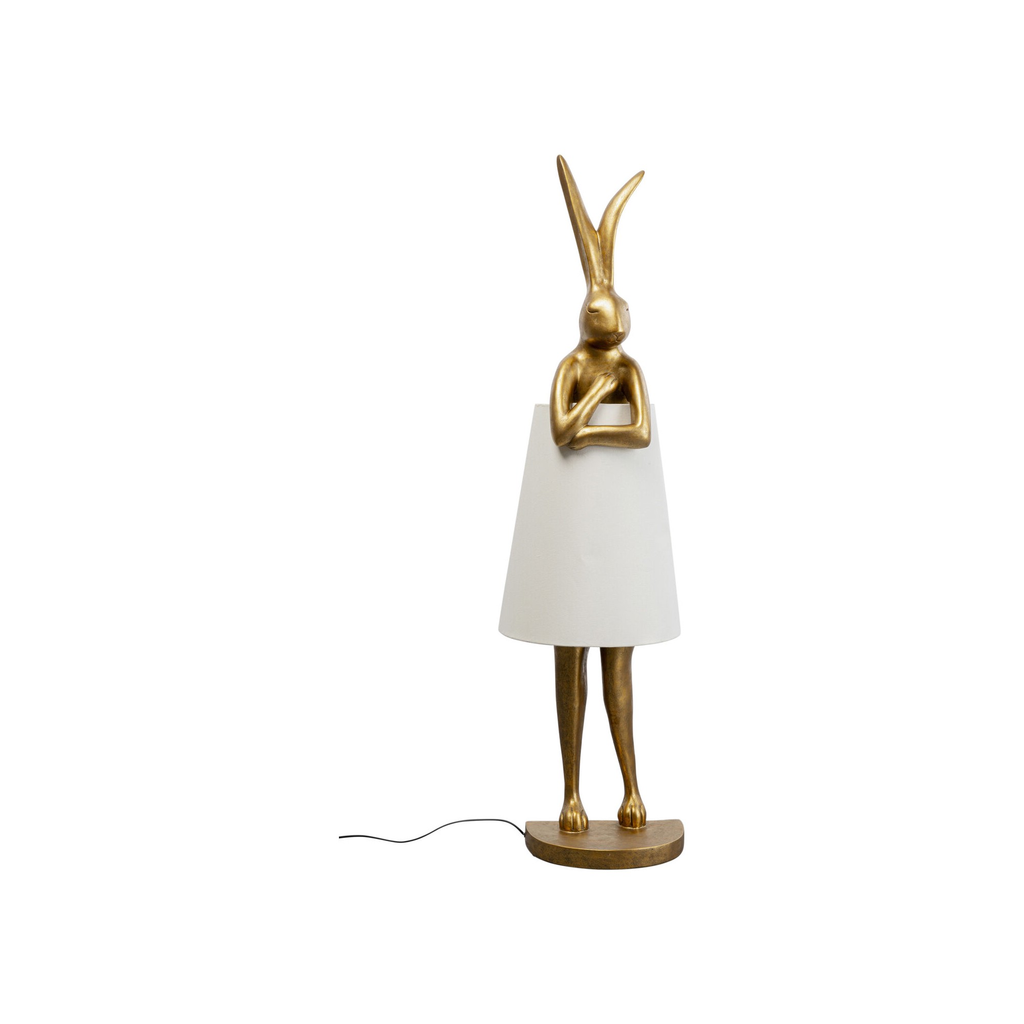 Lampadaire Animal Rabbit or/blanc 150cm