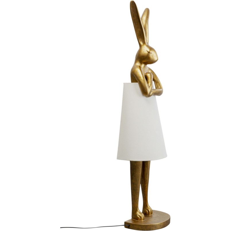 Lampadaire Animal Rabbit or/blanc 150cm