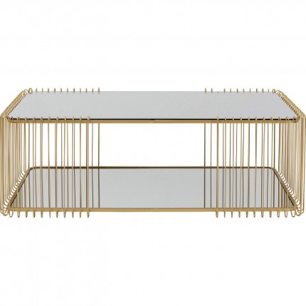 Coffee Table Wire Double 120x60cm brass Kare Design