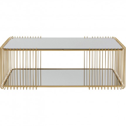 Salontafel Wire Double 120x60cm goud Kare Design