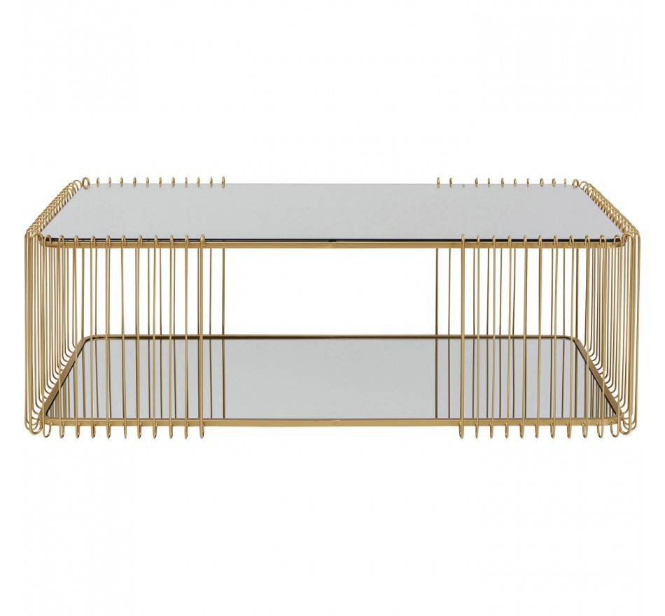 Salontafel Wire Double 120x60cm goud Kare Design