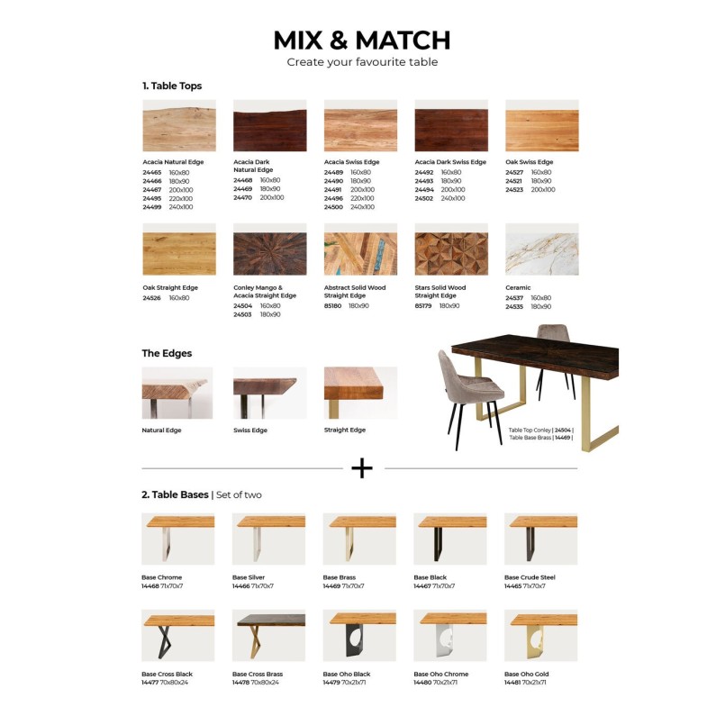 Massief eiken tafelblad - Tavola Symphony - Kare Design