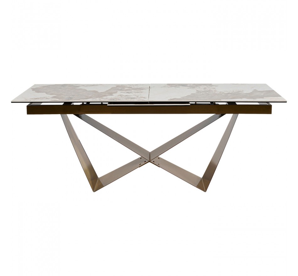 Uitschuifbare Eettafel Connesso 260x90cm wit Kare Design