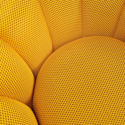 Swivel Armchair Peppo Bloom yellow Kare Design
