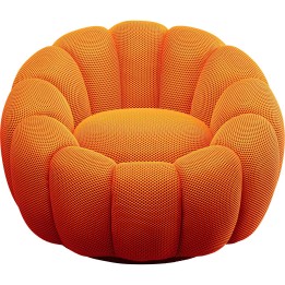 Orange swivel armchair - Peppo Bloom - Kare Design
