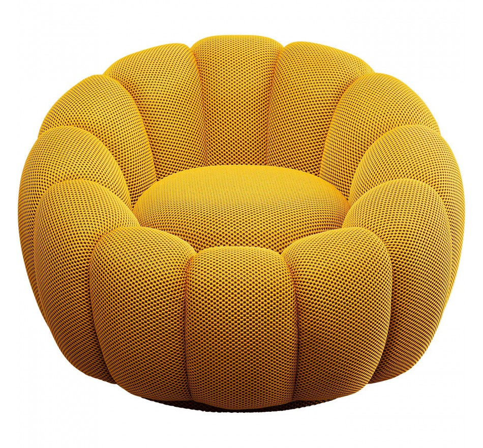 Fauteuil pivotant Peppo Bloom jaune Kare Design Fauteuil pivotant Peppo Bloom jaune Kare Design