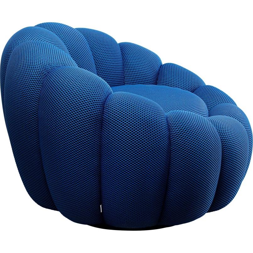 Fauteuil pivotant bleu - Peppo Bloom - Kare Design