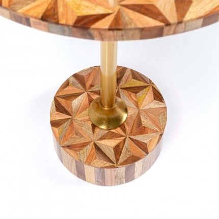 Side Table Domero Geo Ø40cm brown gold Kare Design