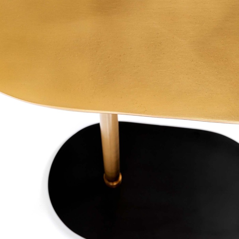 Table d'appoint en acier noir et doré - Slide - Kare Design