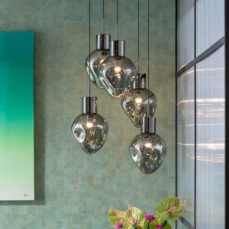 Zilveren hanglamp in glas - Supernova - Kare Design