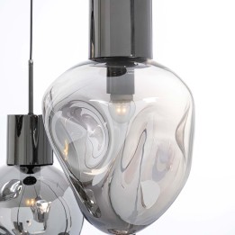 Silver suspension lamp in glass - Supernova - Kare Design