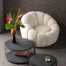 Witte draaifauteuil - Peppo Bloom - Kare Design