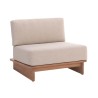 Tuinstoel in beige stof en teak - Djerba - Gescova