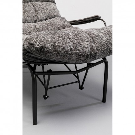 Armchair with stool Vienna Swing grey Kare Design