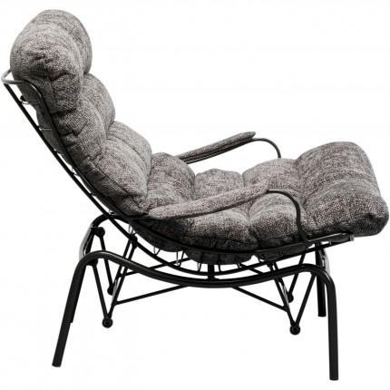 Armchair with stool Vienna Swing grey Kare Design