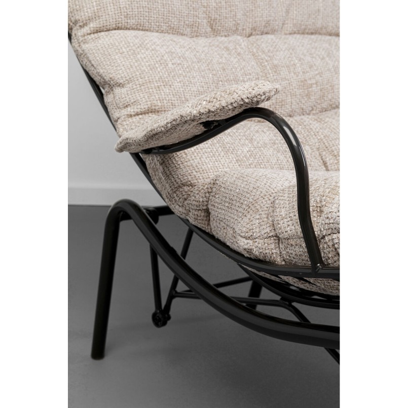Fauteuil + tabouret Vienna Swing beige