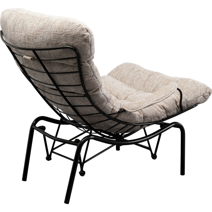 Fauteuil + tabouret Vienna Swing beige