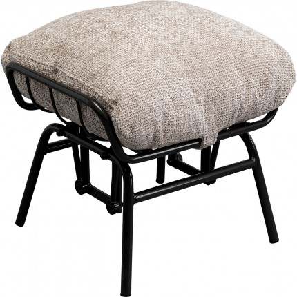 Armchair with stool Vienna Swing beige Kare Design