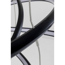Suspension Saturn noir Ø72cm