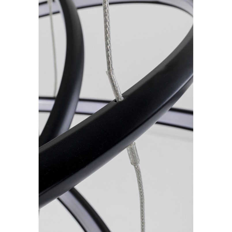 Suspension Saturn noir Ø72cm