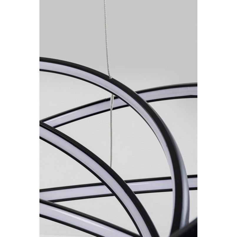 Suspension Saturn noir Ø72cm