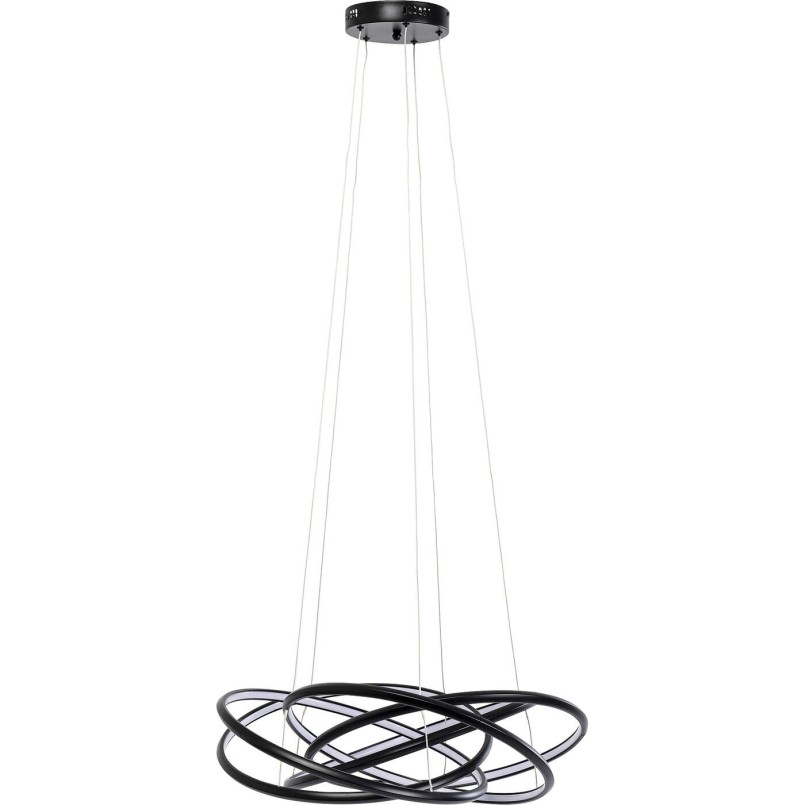 Suspension Saturn noir Ø72cm
