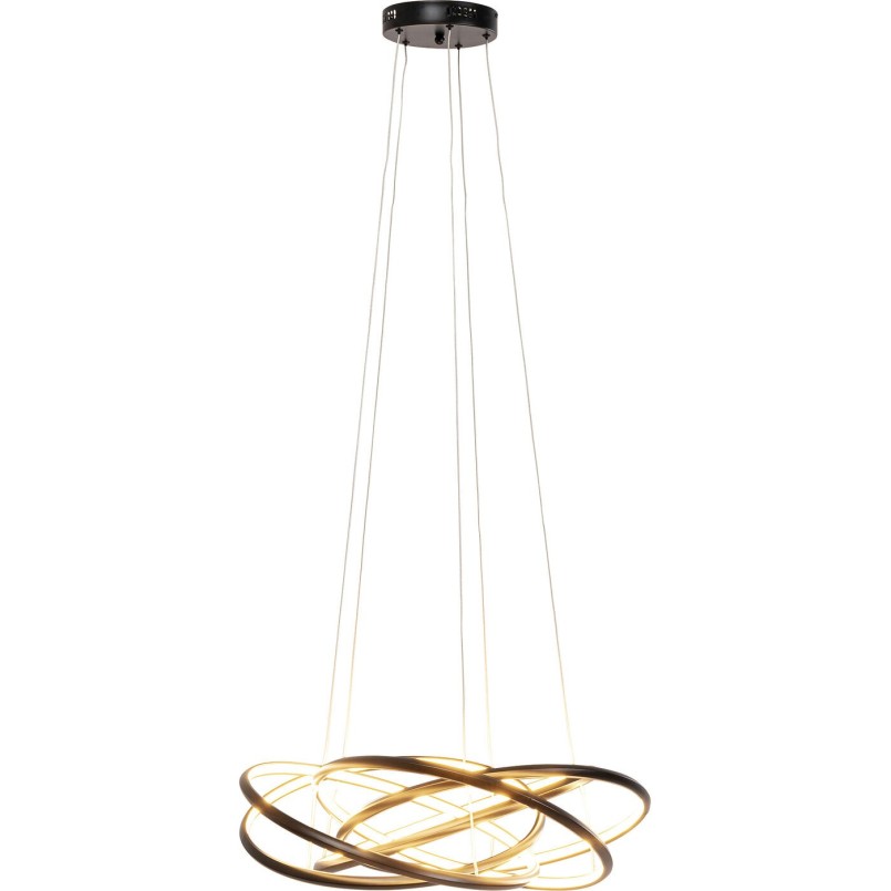 Suspension Saturn noir Ø72cm
