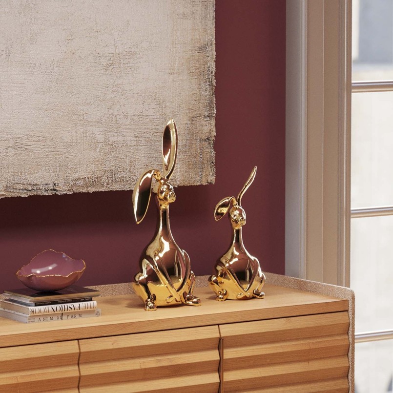 Aluminium rabbit decoration - Kare Design