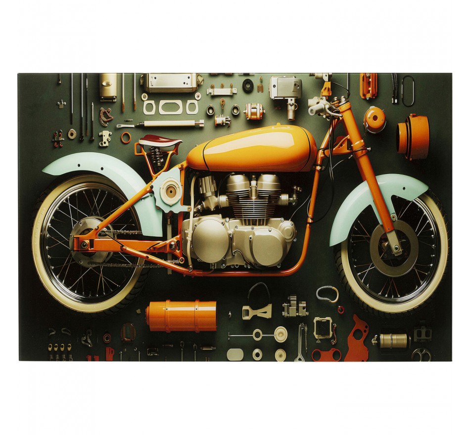 Wandfoto garage motor 80x60cm Kare Design