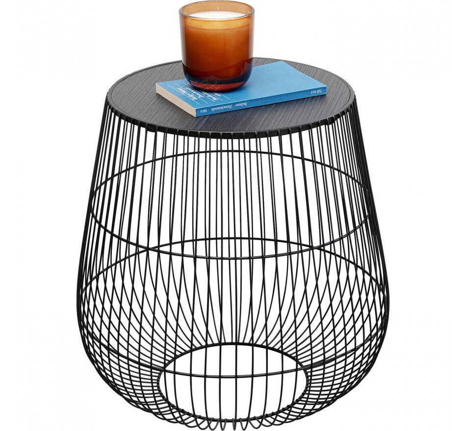 Bijzettafel Beam zwart 40cm Kare Design