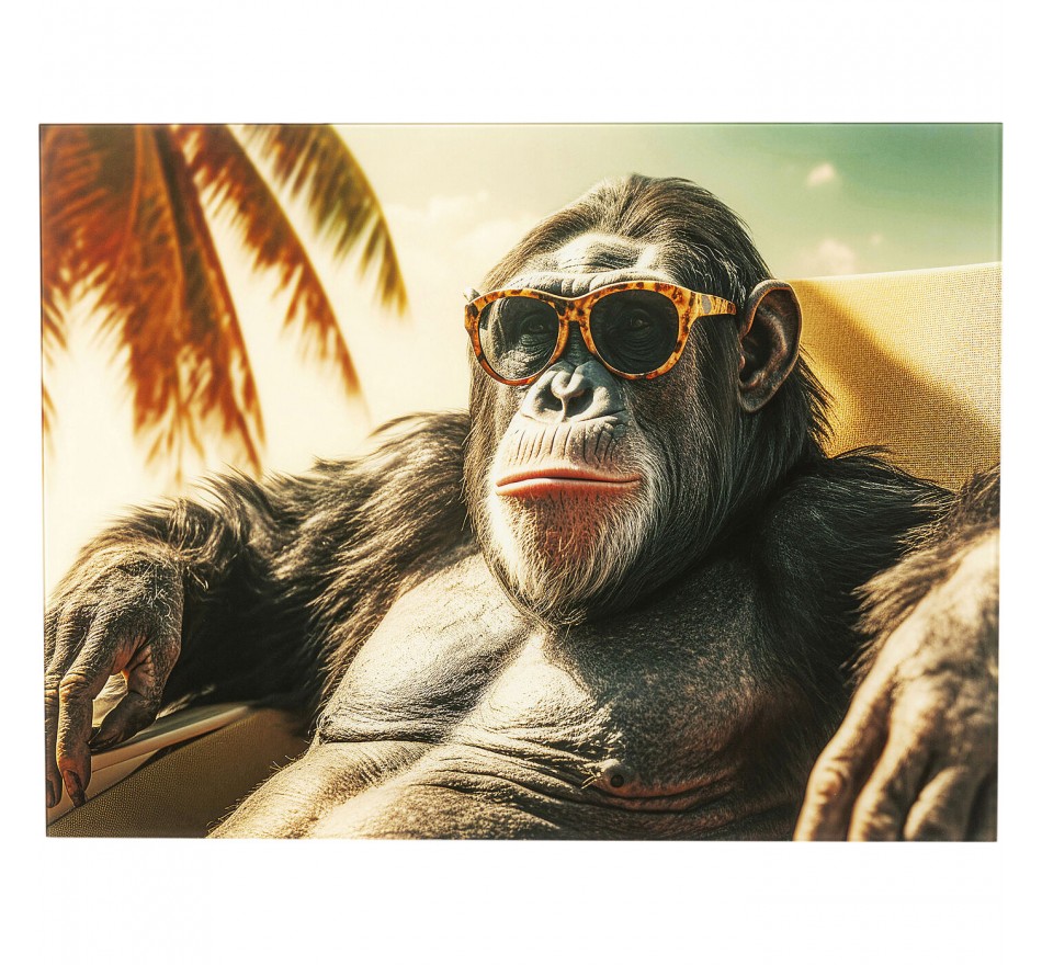 Wandfoto vakantie aap 80x60cm Kare Design