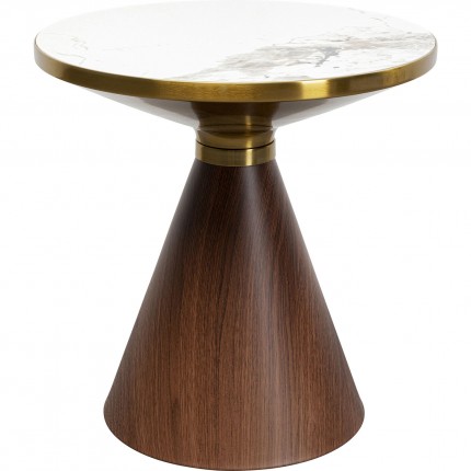 Side Table Cono Ø50cm ceramic walnut Kare Design