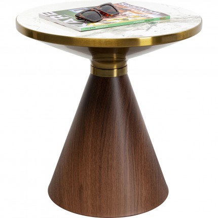 Side Table Cono Ø50cm ceramic walnut Kare Design