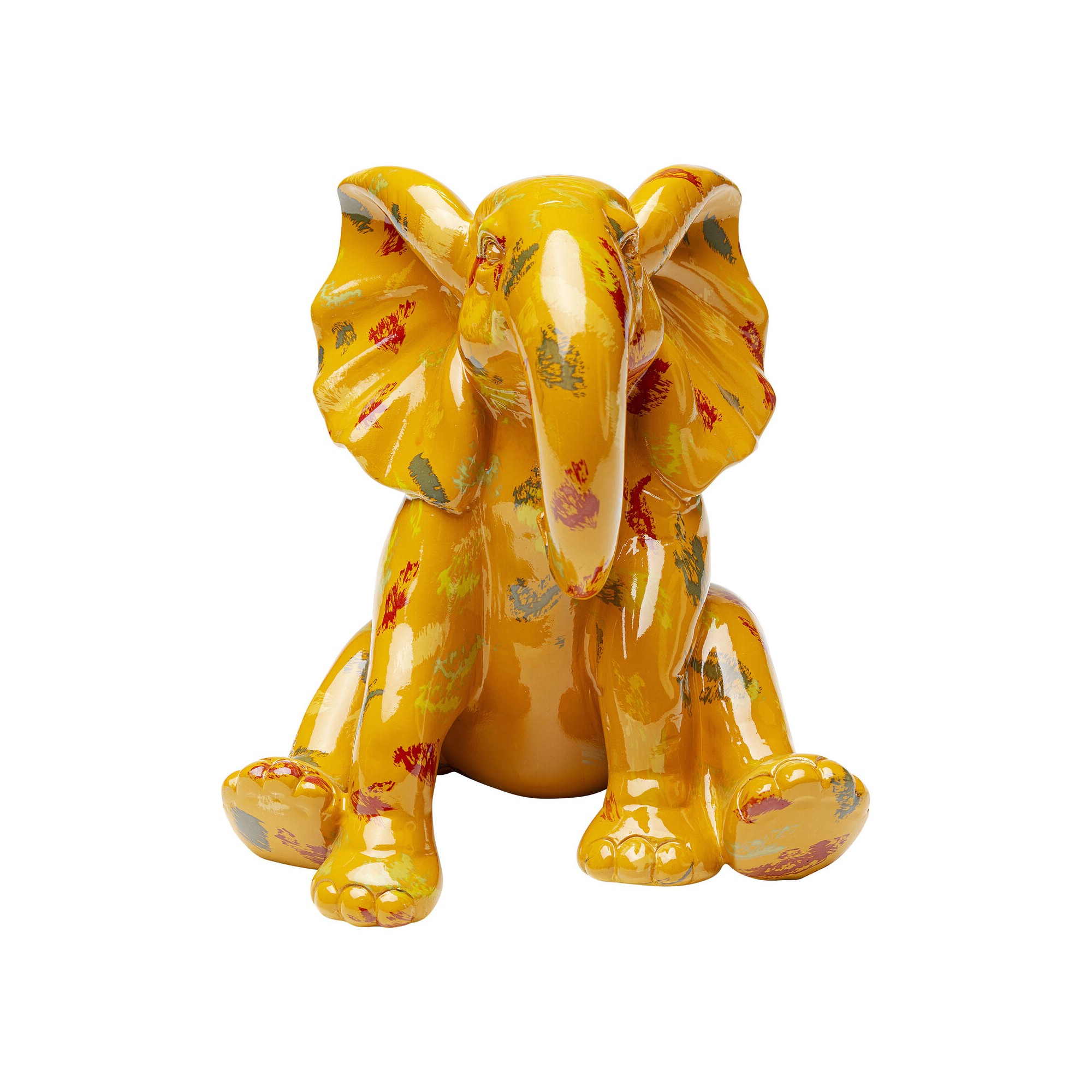 Figurine décorative Elephant Dots jaune 18cm