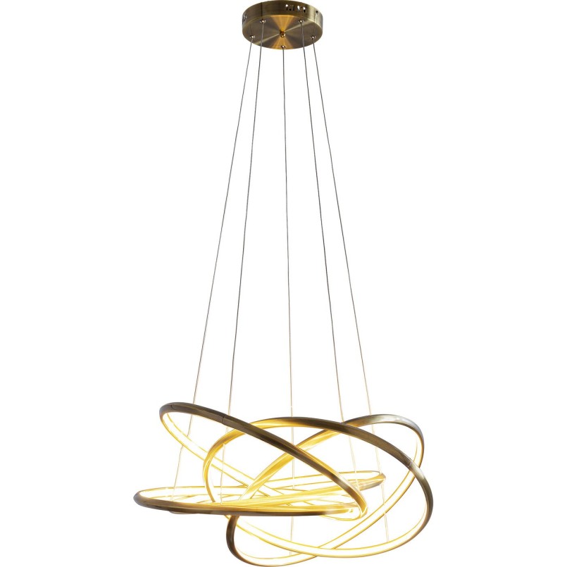 Suspension contemporaine dorée - Saturn - Kare Design