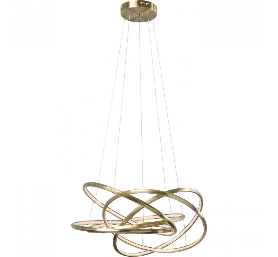 Suspension Saturn LED dorée Kare Design