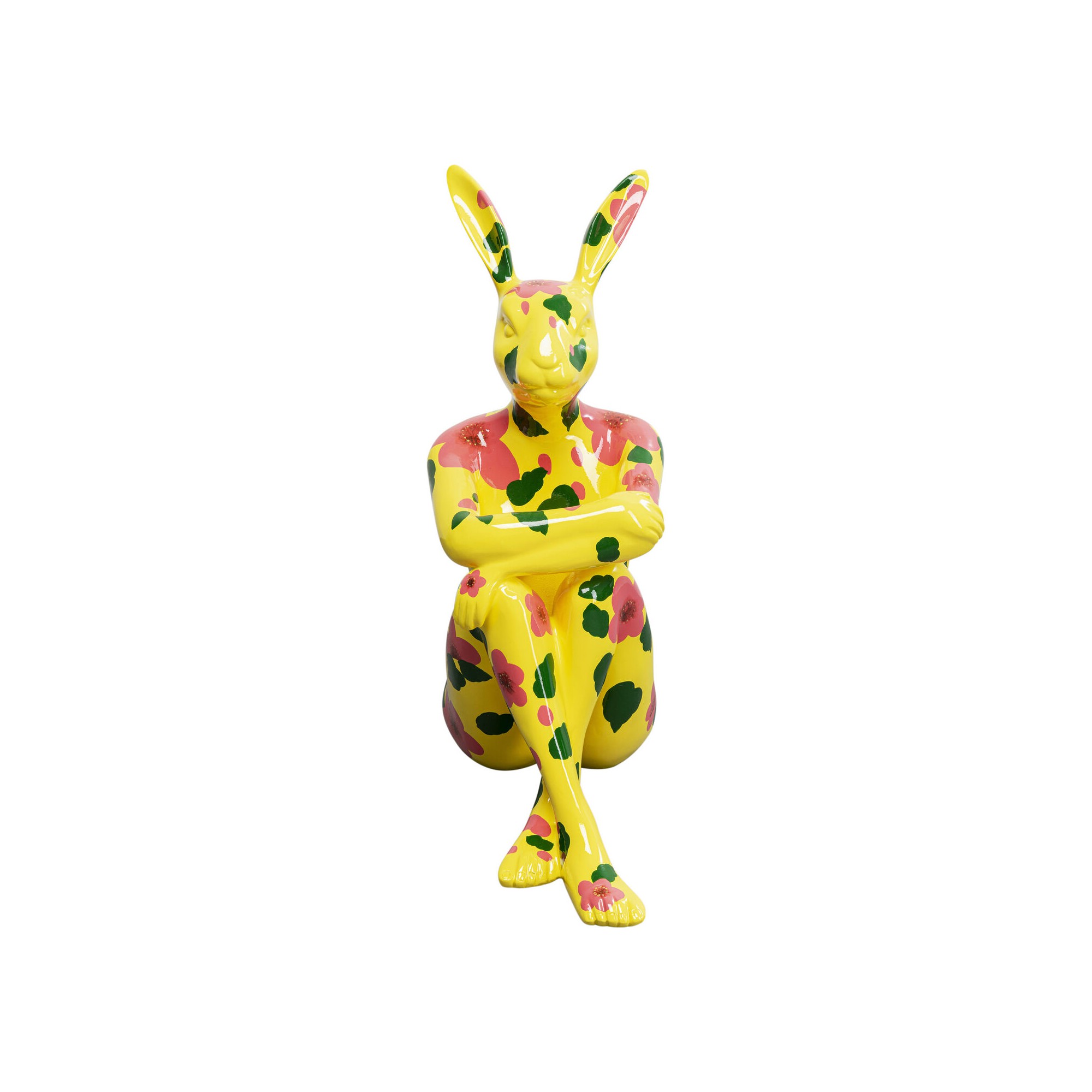 Figurine décorative Gangster Rabbit jaune 80cm