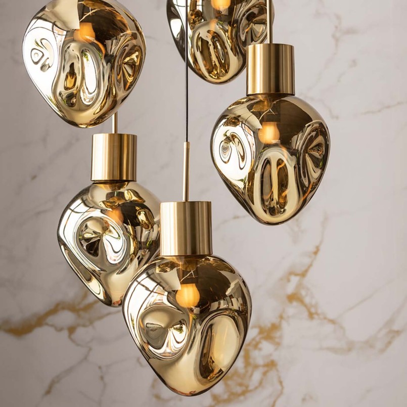 Golden glass suspension - Supernova - Kare Design