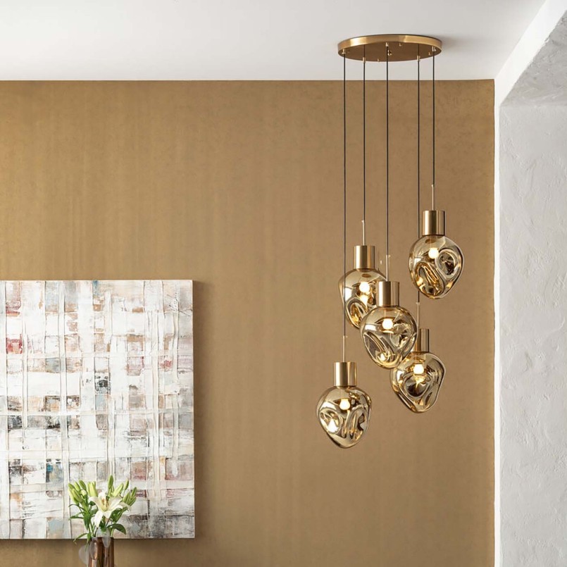 Golden glass suspension - Supernova - Kare Design
