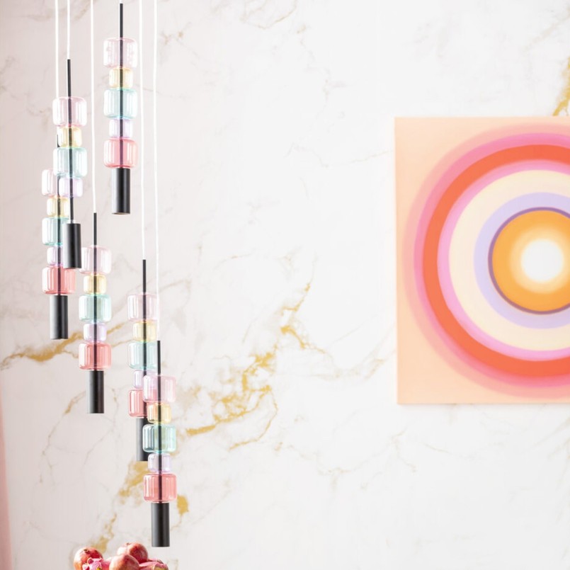 Suspension en verre multicolore - Candy Bar - Kare Design