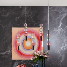 Multicolored glass suspension lamp - Candy Bar - Kare Design