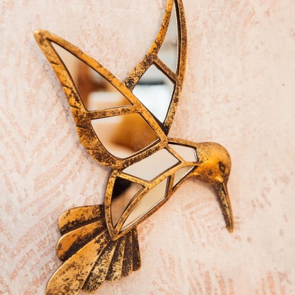 Déco murale miroir colibri 32cm Kare Design