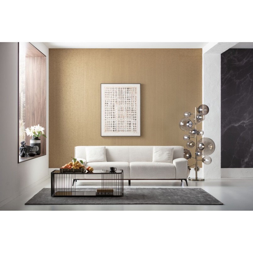 Salontafel van zwart staal en glas - Wire Double - Kare Design