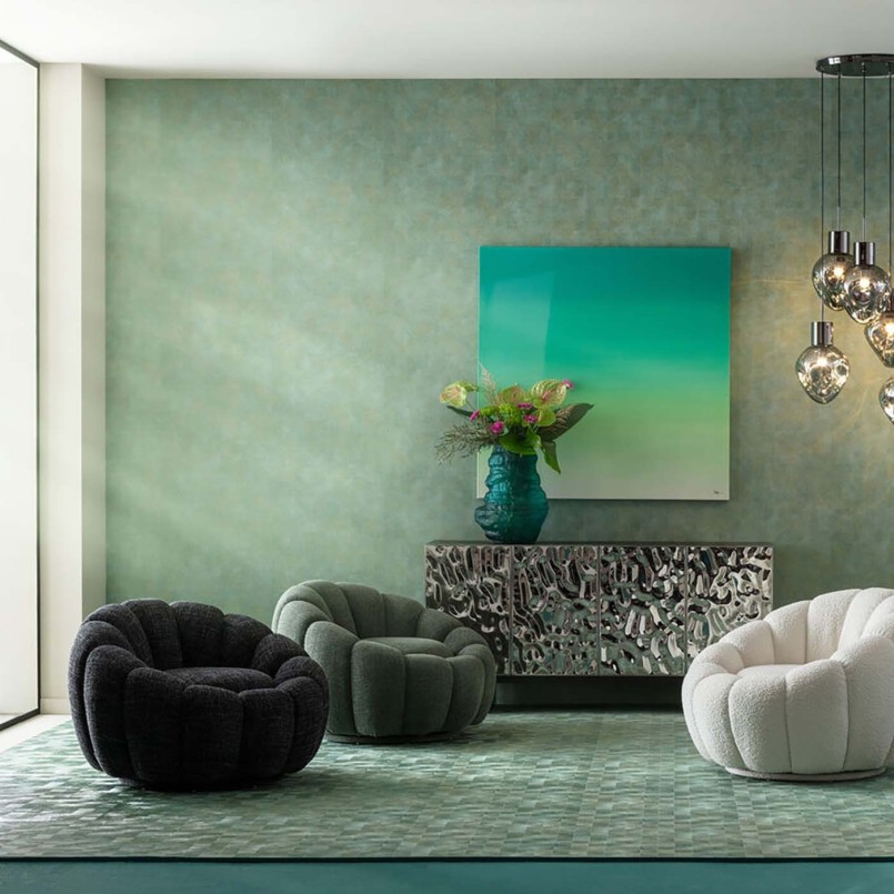 Fauteuil pivotant blanc - Peppo Bloom - Kare Design